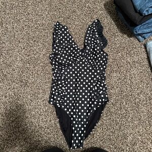 Albion Fit swimsuit one piece polka dot in size XL